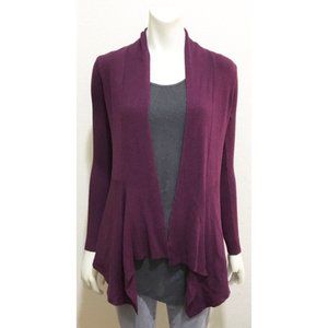Design History XS Burgundy Open Front Cardigan